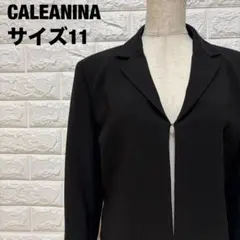 CALEANINAブラック テーラードジャケット 11号 ショート丈【2792】のサムネイル