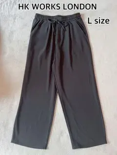 HK WORKS LONDON ブラックワイドパンツ Lサイズのサムネイル