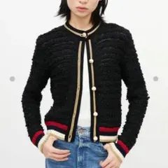 【安室奈美恵さんモデル】GUCCI ラメ入りカーディガンウェブライン xsのサムネイル