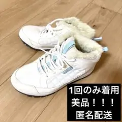 【美品】ホワイトファー付きスノーレザースニーカー