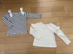 中古）女児120cm、petit main長袖カットソー他2点セット