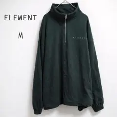 ELEMENT ハーフジップ スウェット 緑 オーバーサイズ M 古着のサムネイル