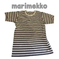 marimekko ストライプ 半袖Tシャツ