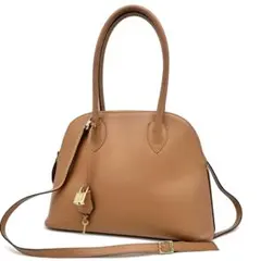 LA BAGAGERIE ハンドバッグ ショルダー 2way 南京錠 レザー 茶のサムネイル