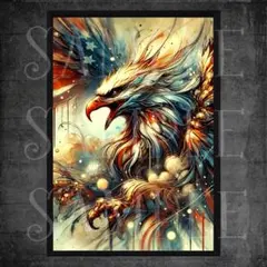 【EA1】ワシ 鷲 A4 ポスター / アートポスター