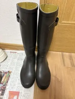 AIGLE 黒 長靴 バックル付き35 22.5㎝