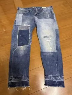 BAYFLOW DENIM ダメージ加工デニムパンツ