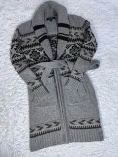 美品 ブルックスブラザーズ アルパカウール ショールカラー ロングカーディガン