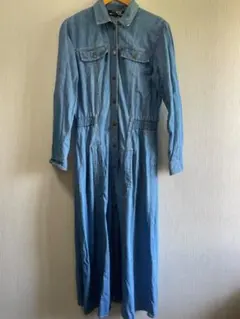 デニムロングワンピース