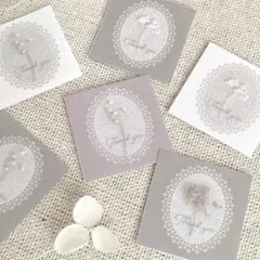 プチサンキューシール linen & dried flower 96枚