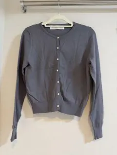 tocco closet パール釦付きクルーネックカーディガン