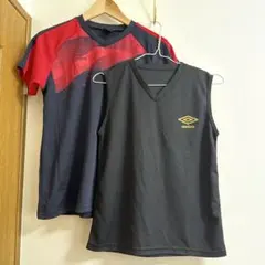 【2点セット】umbro ノースリーブシャツ/Tシャツ　150cm/160cm
