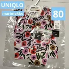 新品　セットアップ　marimekko ユニクロTシャツ レギンス80ピンク