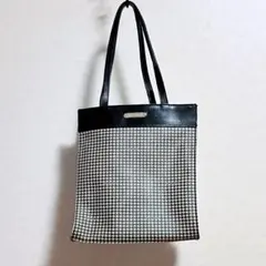 Ralph Lauren*ラルフローレン*千鳥格子トートバッグ*黒白モノトーン*