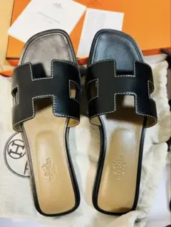 エルメス　オラン　ブラック37ハーフ Oran sandal | Hermès USA