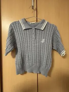 NICE CLAUP　半袖　ニットポロ