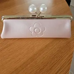 マリークヮントピンクの花エンボス筆箱
