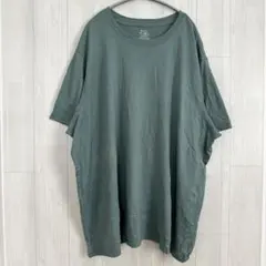 メンバーズマーク 無地T 半袖 ビッグサイズ 緑 ピマコットン XXXL 3XL