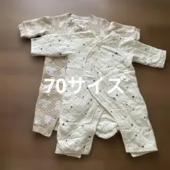 UNIQLO ベルメゾン　キルティング　ロンパース2点セット