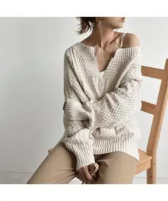 【お値下げ】キーネック ニット