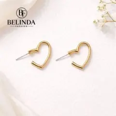BELINDA FASHION ゴールド ハート型 ピアス