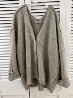 freaksstore シャギー2wayニットカーディガン　ベージュ