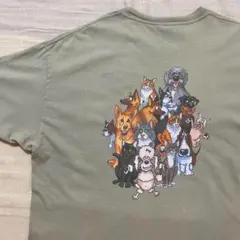 ●アニマルT●ヘインズ USA輸入Tシャツ 犬猫 イラスト メンズ XL
