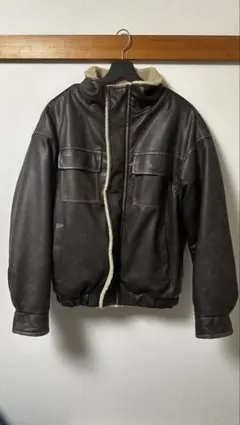 SPACEMAN ダークブラウン レザージャケット