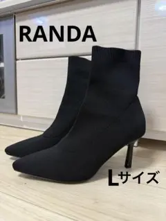 RANDA ソックスブーツ Lサイズ (ブラック)