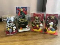 スヌーピー ミニチュアクリスマス装飾4個セット