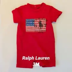 ラルフローレン 半袖 ロンパース　ベビー レッド 3M 春夏