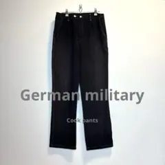 USED ドイツ軍 チェック コックパンツ BLACK染め