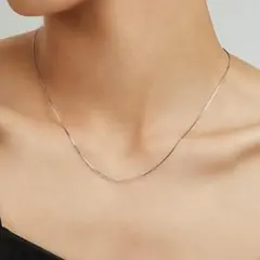 スネークチェーン ネックレス 1.2mm シルバー サージカルステンレス 新品