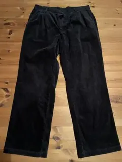 ノーブランド　太畝コーデュロイタックワイドパンツvintageヴィンテージ