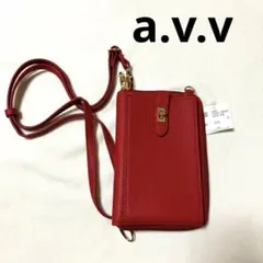 ❣️未使用❣️a.v.v 赤 スマホショルダーバッグのサムネイル