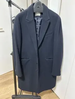ネイビー チェスターコート