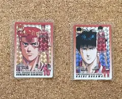 スラムダンク　BANDAIカードダスNo.128 桜木花道　No.132 流川楓 スラムダンク カードダス プリズムカード No.5 ライバル 桜木花道 流川