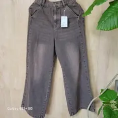 サイドレースアップ デニムパンツ ブラウン ダブルクローゼットのサムネイル