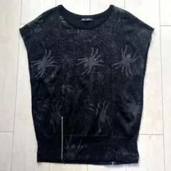 美品 HYSTERIC GLAMOUR スパイダープリント ニット カットソー