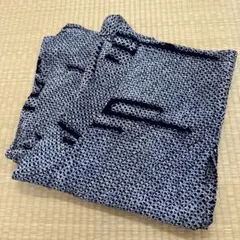 綿 浴衣 紺×白＋薄桃の絞り風柄 ふんわり柔らか着心地良いリップル生地