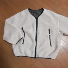 リバーシブル ボアブルゾン(ボア&カーキ色) お値下げ