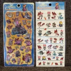 ズートピア2 プチドロップステッカー　4サイズステッカー　2枚セット　ディズニー