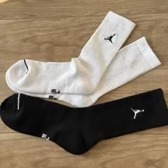 新品】ジョーダン バスケットボール ソックス 25-28cm 2足セット 白黒