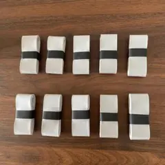 PUラバー グリップテープ グレー 10本 滑り止め ラケット 自転車 吸汗