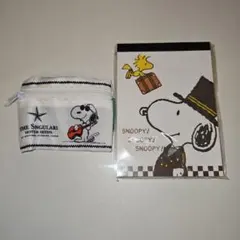 スヌーピー 小型ポーチとメモ帳 セット