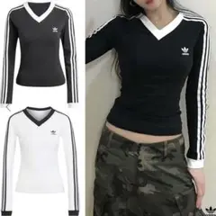 adidas Vネック ロンT 25SS新作　アヒョン　ベビモン