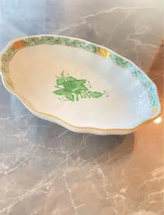 未使用✨ヘレンド インドの華 プレート 中皿 23cm グリーン ヘレンド インドの華グリーン 00437-0-00 サービストレー 23cm