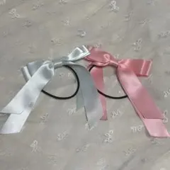 リボン　ヘアゴム　2点セット　♡