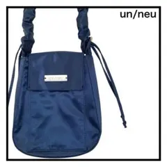 アンノイ　ショルダーバッグ　ギャザーハンドル　カバン　レディース　ブルー　無地