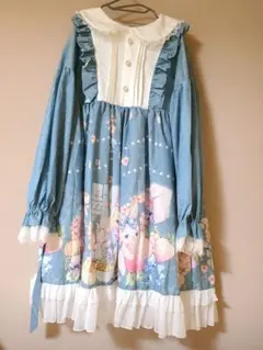 sunny　水色ロリータワンピース　M～Lサイズ